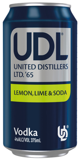 Udl Vodka Lemon Lime  Soda 6 Can 375ml