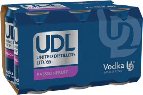 Udl Vodka Passionfruit 6 Can 375ml