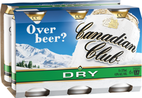 Canadian Club Dry 4 8 6pk Can 375ml