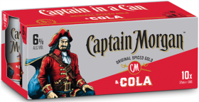 Capt Morgan  Cola 10pk