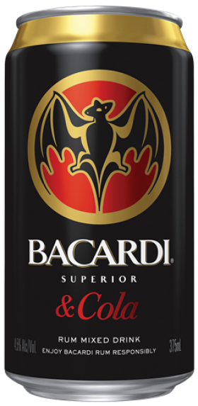 Bacardi Superior Cola 5 Can 375ml