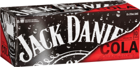 Jack Daniels and Cola 10pk