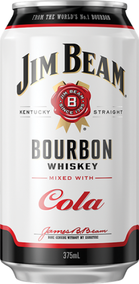 Jim Beam White Label Bourbon and Cola Can