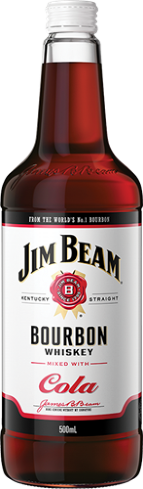 Jim Beam White Label Bourbon and Cola 500ml