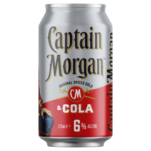 Captain Morgan Spiced Rum and Cola 4pk Cans