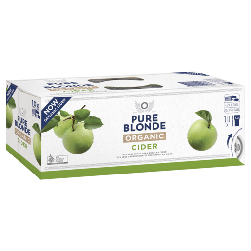 Pure Blonde Organic Apple Cider 10pk Cans