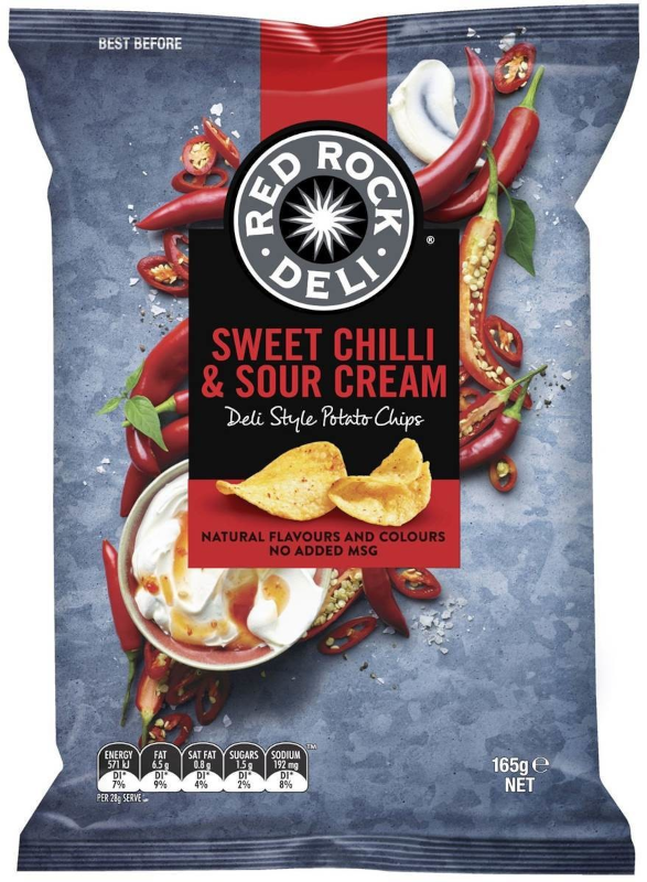 Red Rock Sweet Chilli and Sour Cream 165g