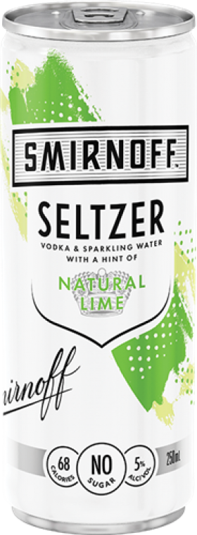 Smirnoff Seltzer Lime Cans