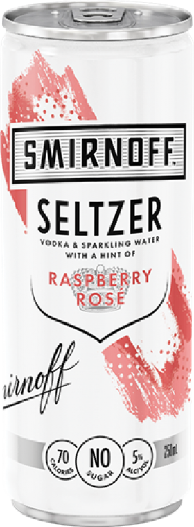 Smirnoff Seltzer Rasberry Rose Can