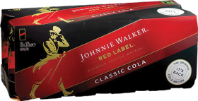Johnnie Walker Scotch Cola 10pk Cans