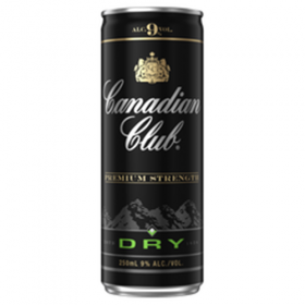 Canadian Club Premium and Dry 9% 4 Pack Cans