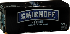 Smirnoff Double Black Vodka 10pk Cans