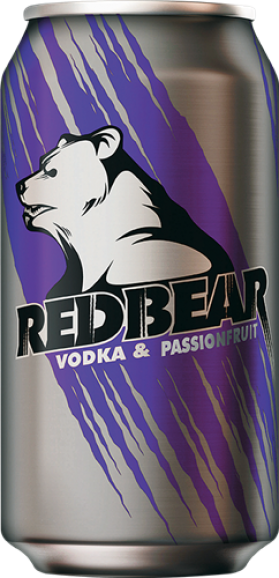 Red Bear Vodka Passionfruit Cans