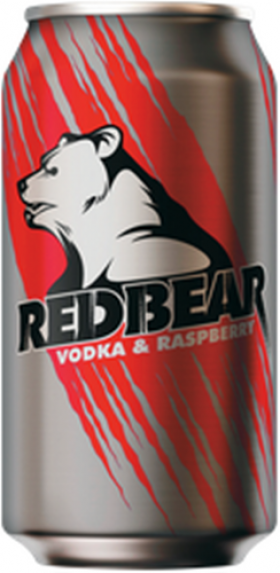 Red Bear Vodka Raspberry Cans