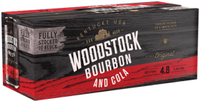 Woodstock Bourbon Cola 10 Pack Cans