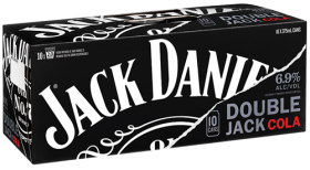 Double Jack and Cola Cans 10 Pack
