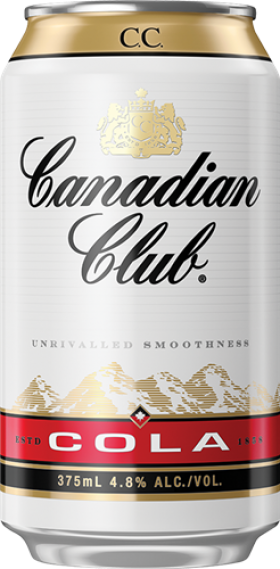 Canadian Club and Cola 6 Pack Cans