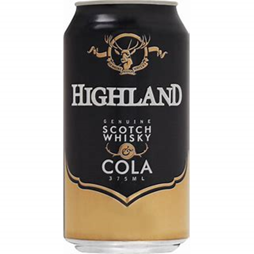 Highland Scotch And Cola Cans